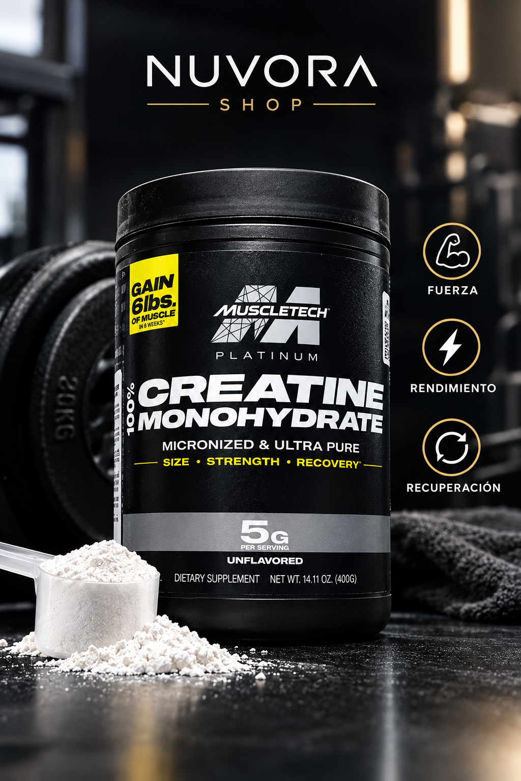 Creatina Muscletech Monohidratada