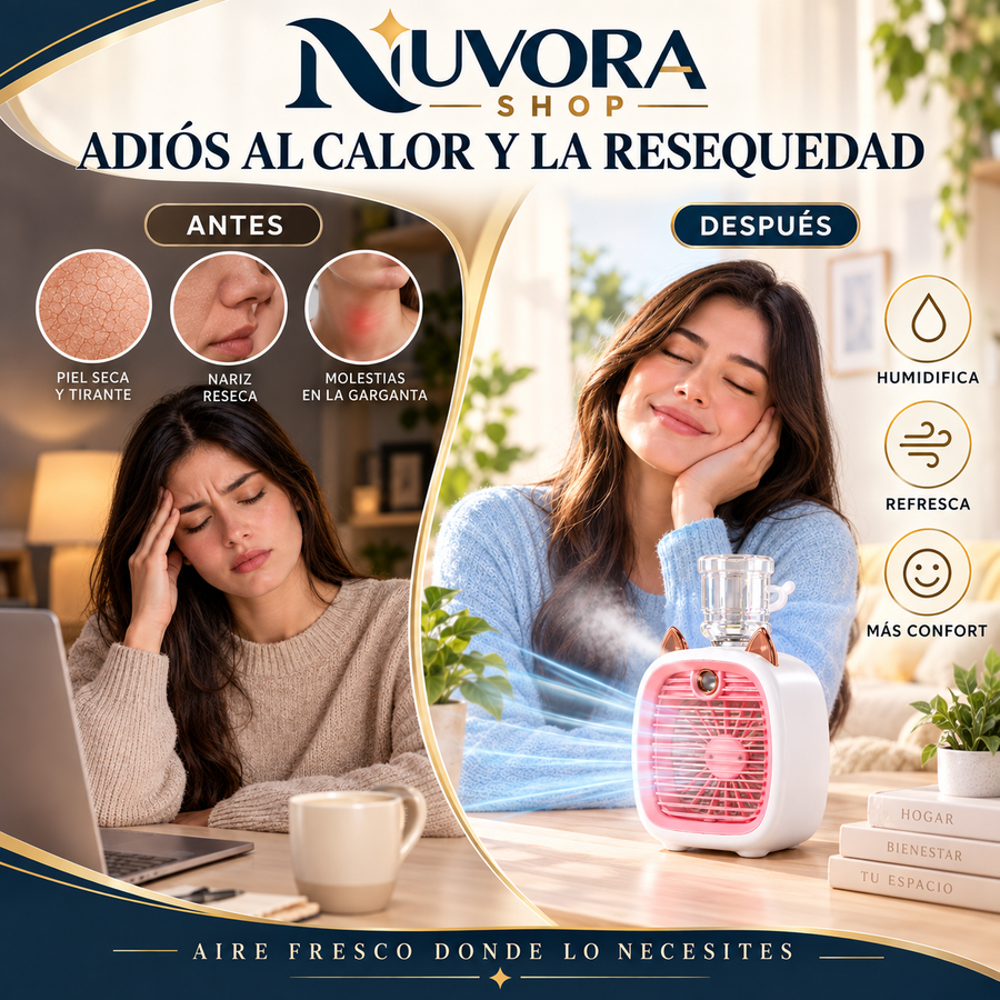 ventilador portatil con humificador